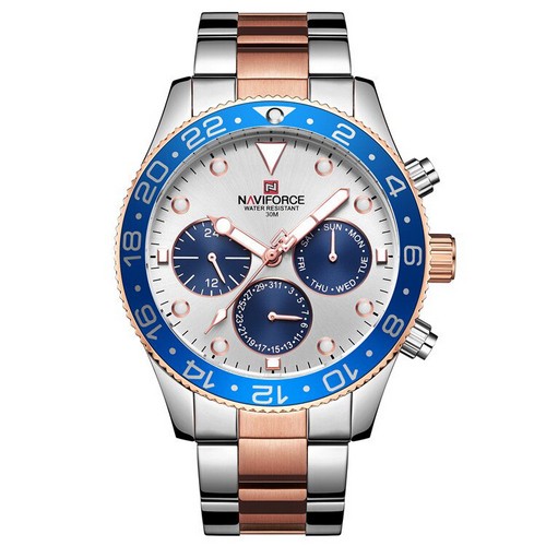 Naviforce NF9147 Silver-Cuprum-Blue