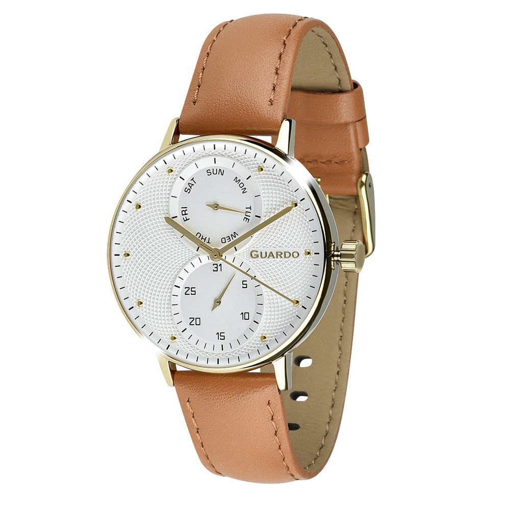 Guardo 012522-3 Brown-Gold-White